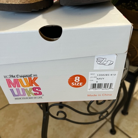 💙 NWT Blue muk Luks Wedge Sandals. Size 8. Brand New! Other colors available! - Picture 5 of 6